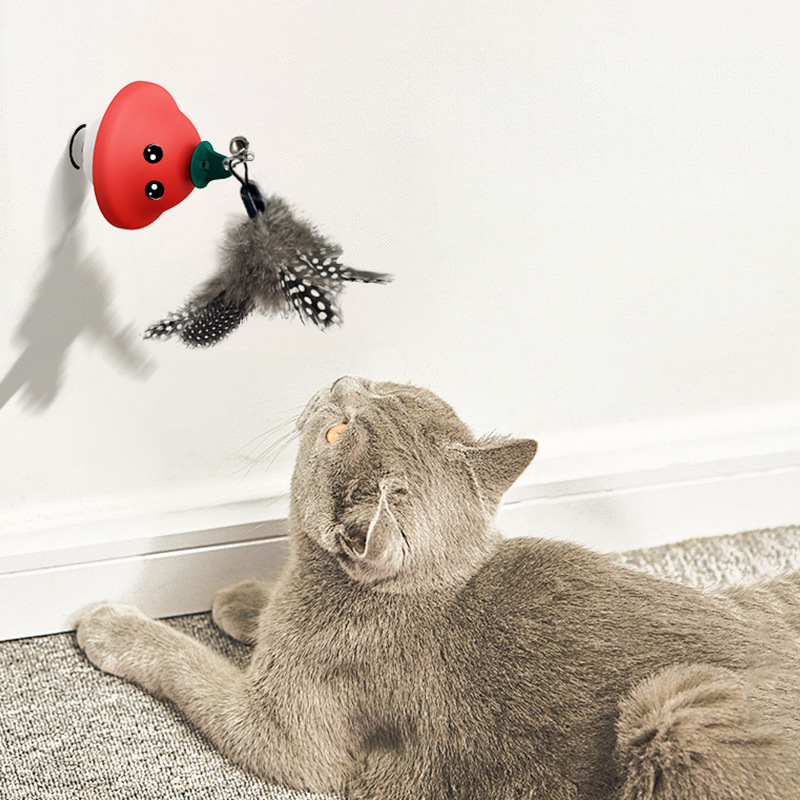 Látigo de Gato con Cepillo y Succion para Actividad de Mascotas Juguetes de Látigo Retráctil para Gatos Domesticos — imagen 5