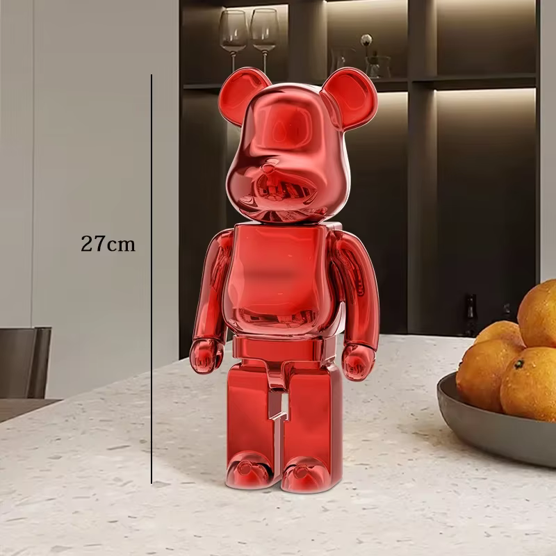 Graffiti Bear Statue Paint Block Bear Decor Resin Desktop Ornaments Home Decoration Living Room Bear Floor Sculpture Gifts — image 19