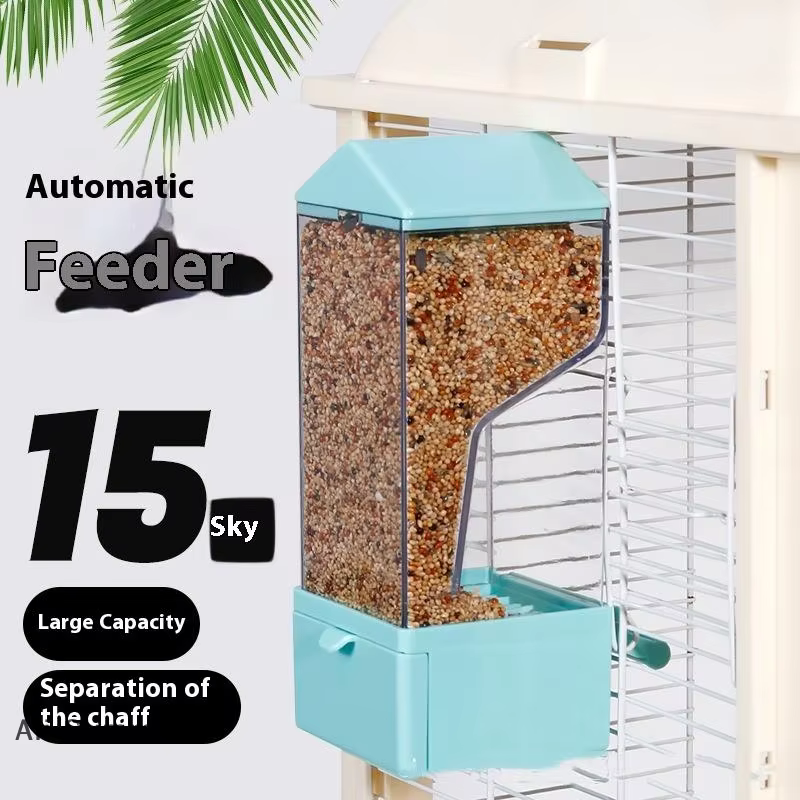 Alimentador Automático de Aves Grande Capacidad con Separación de Cachaza y Protección contra Gotas para Pollos y Perros — imagen 6