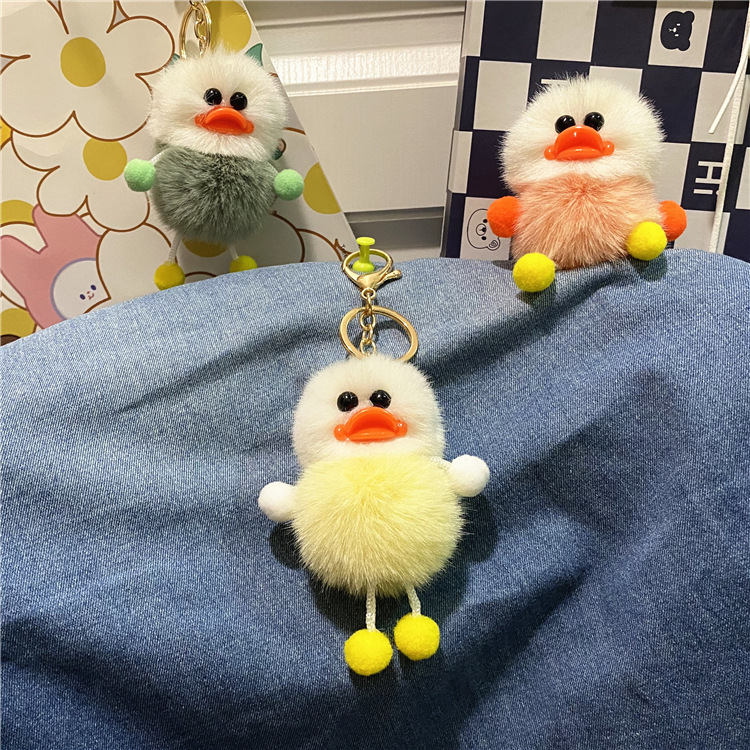 Ugly Cute Duck Key Chain Cute Plush Student Bag Pendant Cartoon Elf Car Key Chain Accessories — image 8