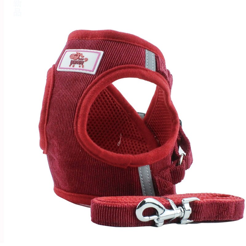 Dog Cat Reflective Harness Leash sets Adjustable Vest Walking Supplies Breathable Pet Collar — image 12