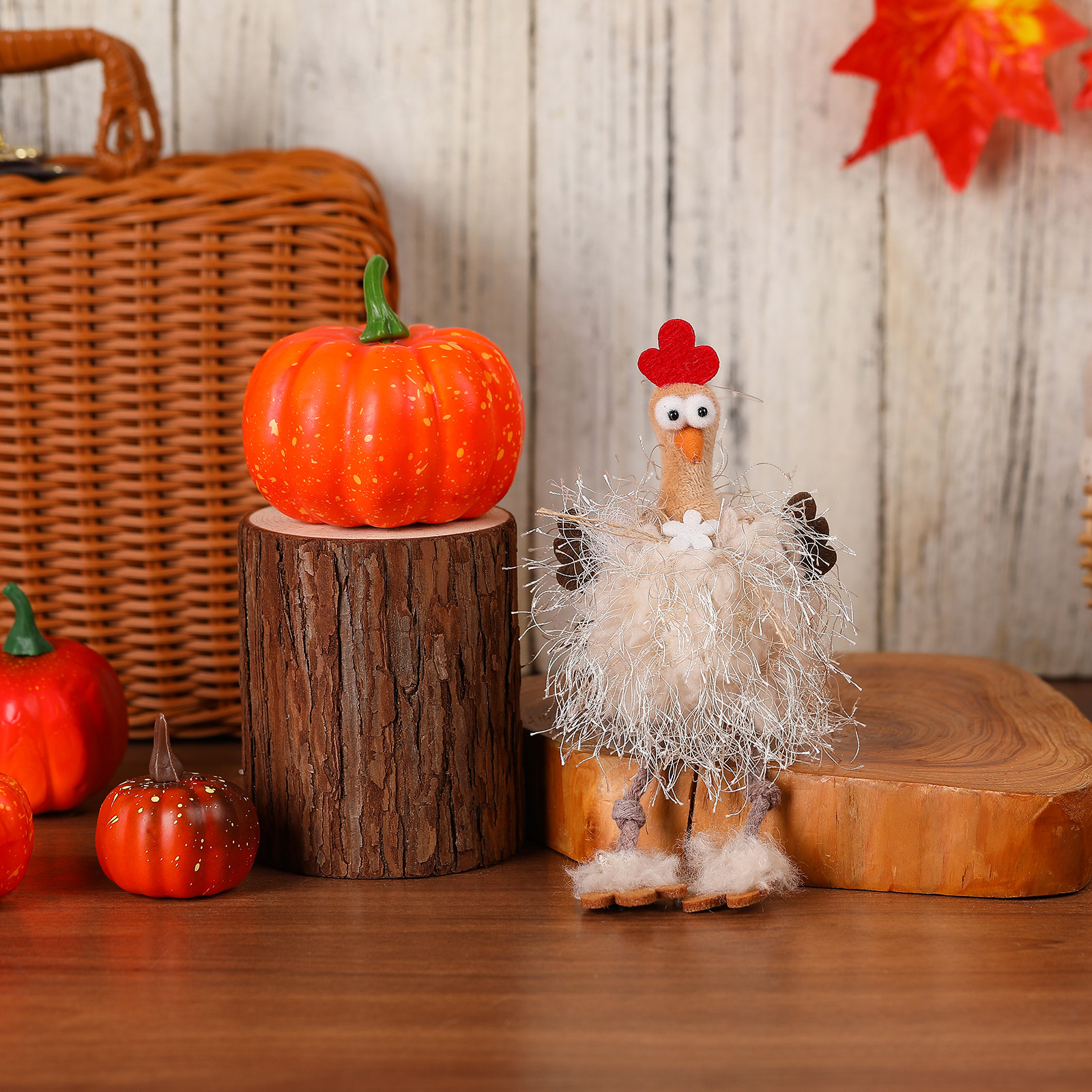 Nueva Figura de Peluche de Pavo para Acción de Gracias, Decoración Manual para Festival de Cosecha de Otoño, Adorno Creativo para Acción de Gracias — imagen 4