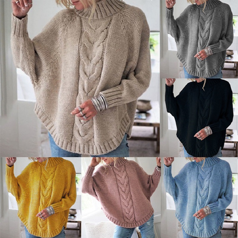 Sweater autumn winter loose bat sleeve T-shirt for women — image 1
