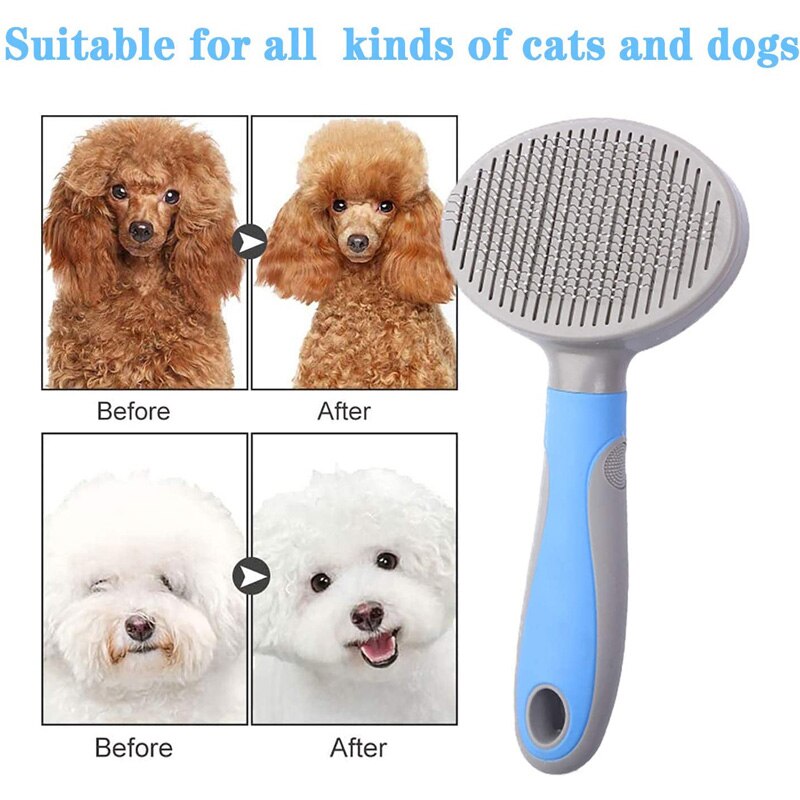 Peluizador para Mascotas con Pelo Largo de Perro Elimina Cepillo para Gato Rasurado y Pérdida de Pelos para Cachorros y Gatos — imagen 3