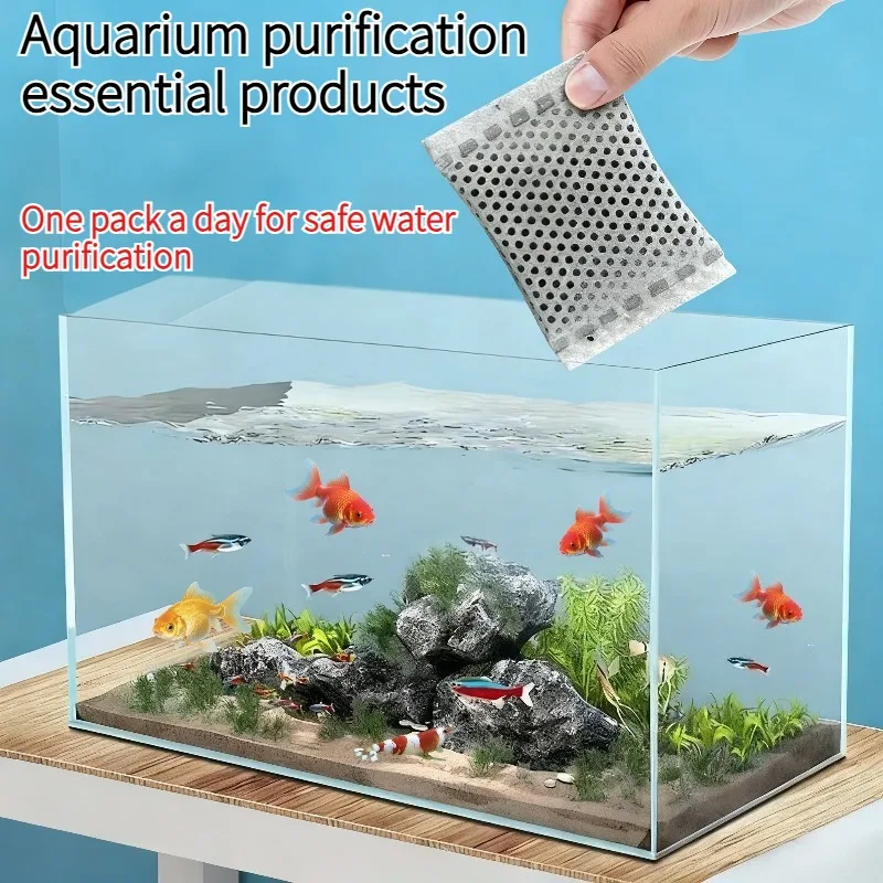 20/40 Piezas de Bolsas de Carbón Activado para Filtro de Acuario, Medio Filtrante Premium que Purifica el Agua y Elimina Toxinas y Olores, de Larga Duración — imagen 1
