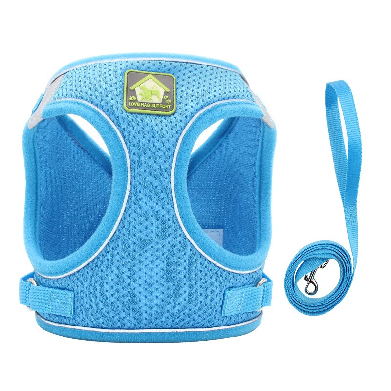 Reflective Cat Harness Leash Set Adjustable Harness Leashes Vest For Puppy Cats Walking Breathable Mesh Chest Strap Pet Product — image 10