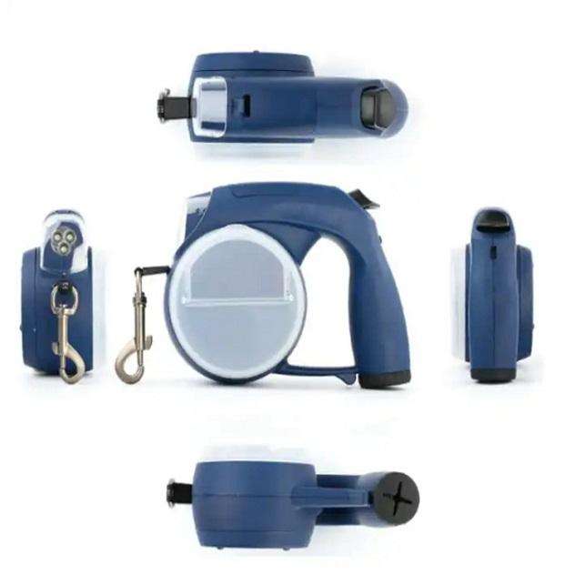 5 In 1 Multifunctional Dog Leash And Collar Custom Waterproof Automatic Led Retractable Dog Leash Poop Bag — image 3
