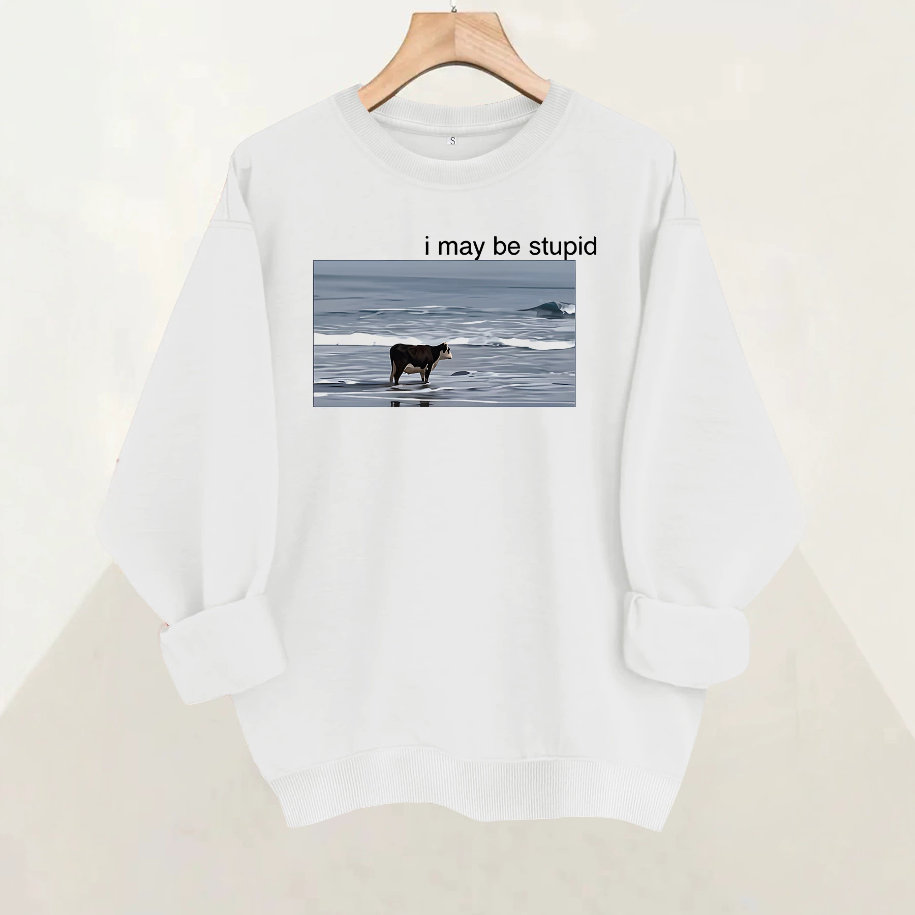 Ocean Cow Printed Base Long Sleeve Velvet Hoodie — image 4