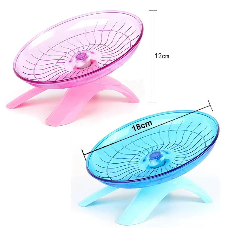 Pet Hamster Running Wheel Mute Flying Saucer Steel Axle Wheel Running Disc Toys Cage Small Animal Hamster Accessories — image 4