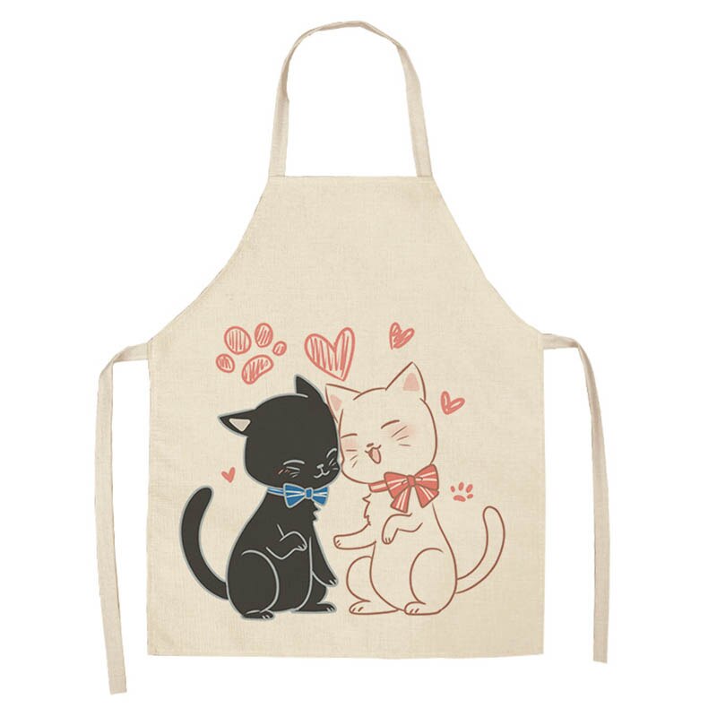Cotton and linen creative European and American cartoon cute cat apron — image 10
