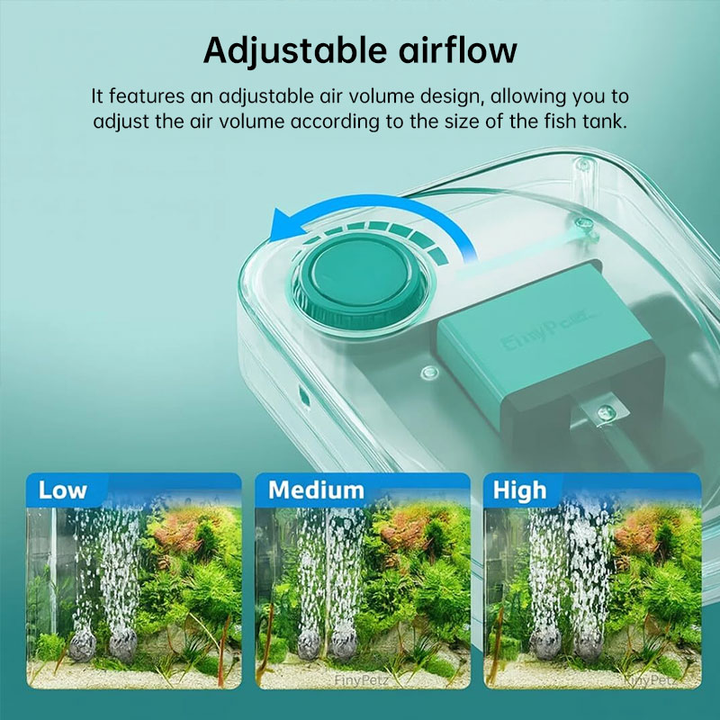 Super Quiet Aquarium Air Pump, Ultra-Low Noise Silent Operation with Adjustable High-Power Bubbler for Fish Tanks — image 9