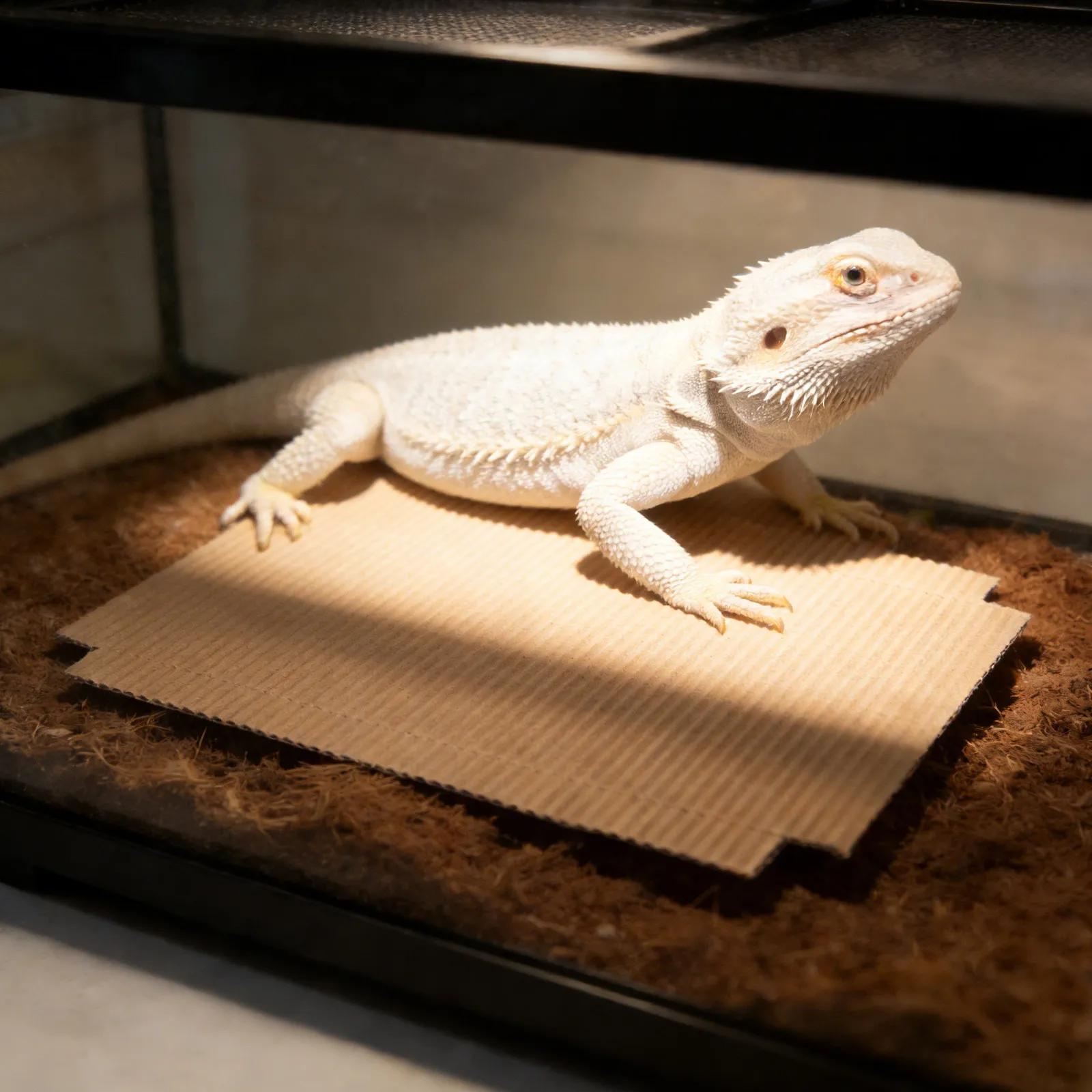 100Pcs Reptile Terrarium Corrugated Cardboard Liner 12.8x8 Inch High Absorption Bedding for Bearded Dragon Snake Lizard Gecko — image 3
