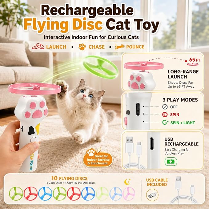 Interactive Cat Toy Launcher For Kittens, Automatic Toy Dispenser For Active Play And Exercise — image 6