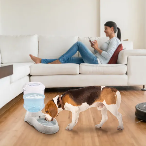 Dispensador de Agua para Mascotas de 1 Galón, Autoservicio por Gravedad, Bebedero Automático para Gatos y Perros — imagen 3