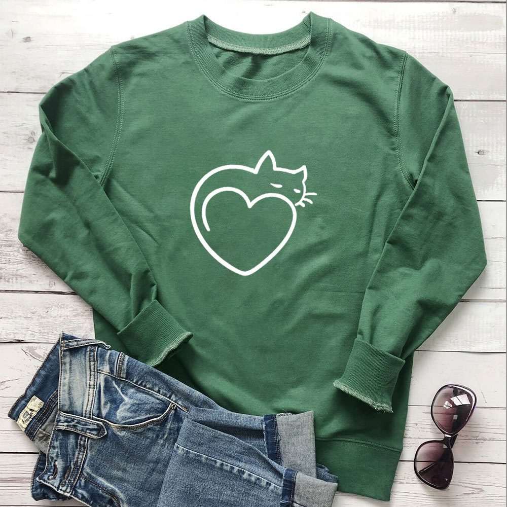 Love Cat Printed Hoodie — image 6