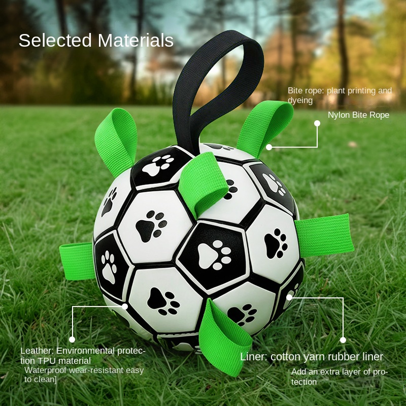 Pelota de Juguete para Perros para Limpieza de Dientes y Chupado Duradero - Pelota Fútbol para Actividades al Aire Libre — imagen 3