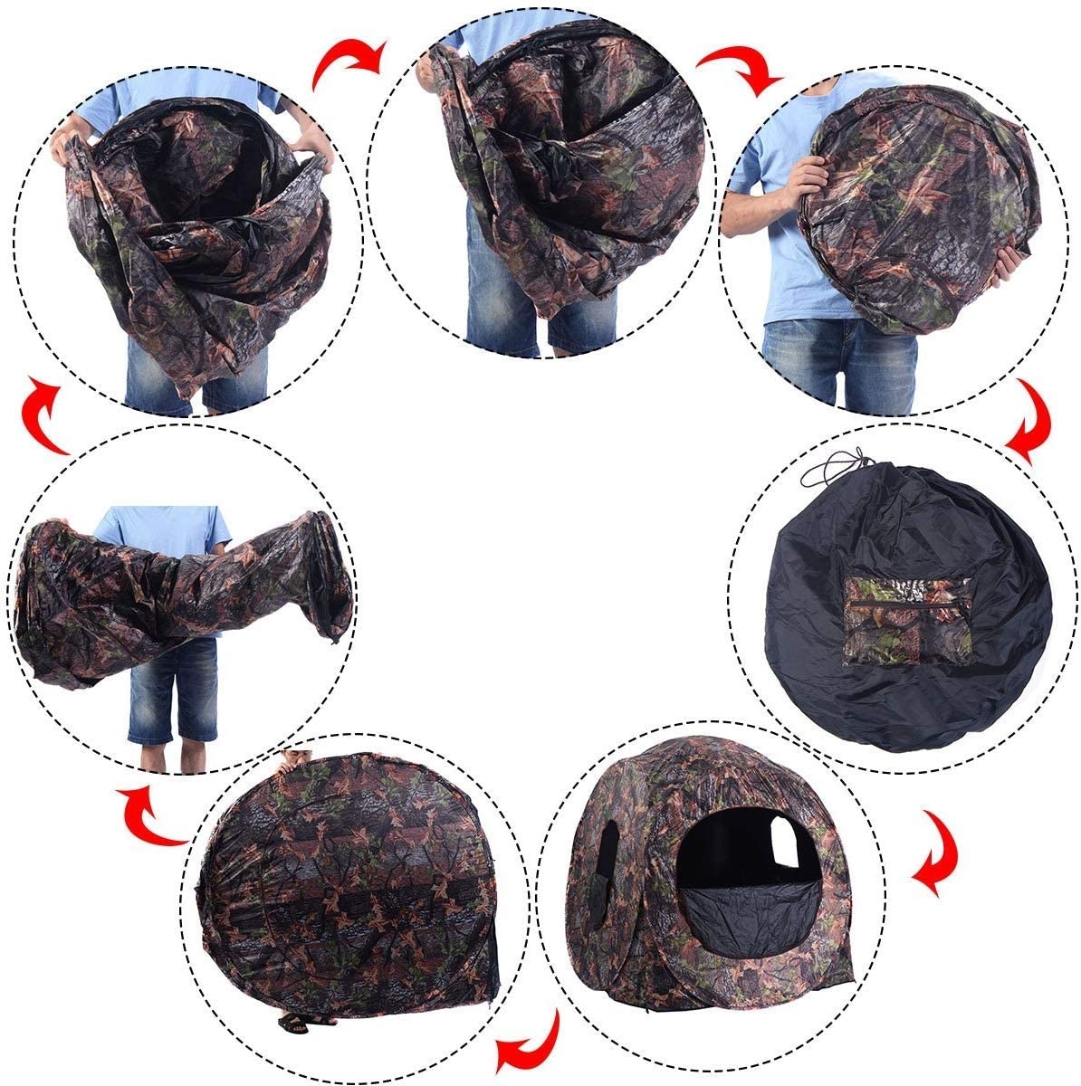 Cubil de Camuflaje Portátil Pop-Up para Caza con Visibilidad Total — imagen 2