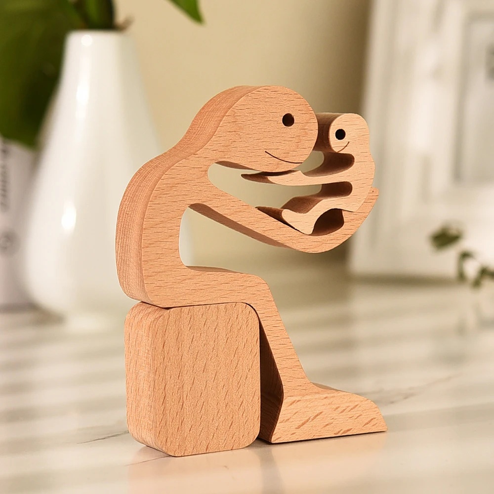 Escultura de Madera para Decoración de Hogar con Perro y Dueño - Regalo de Navidad para Amantes de los Animales — imagen 65