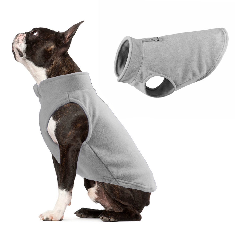 Dog clothing thickened solid color fleece pet dog supplies — image 8