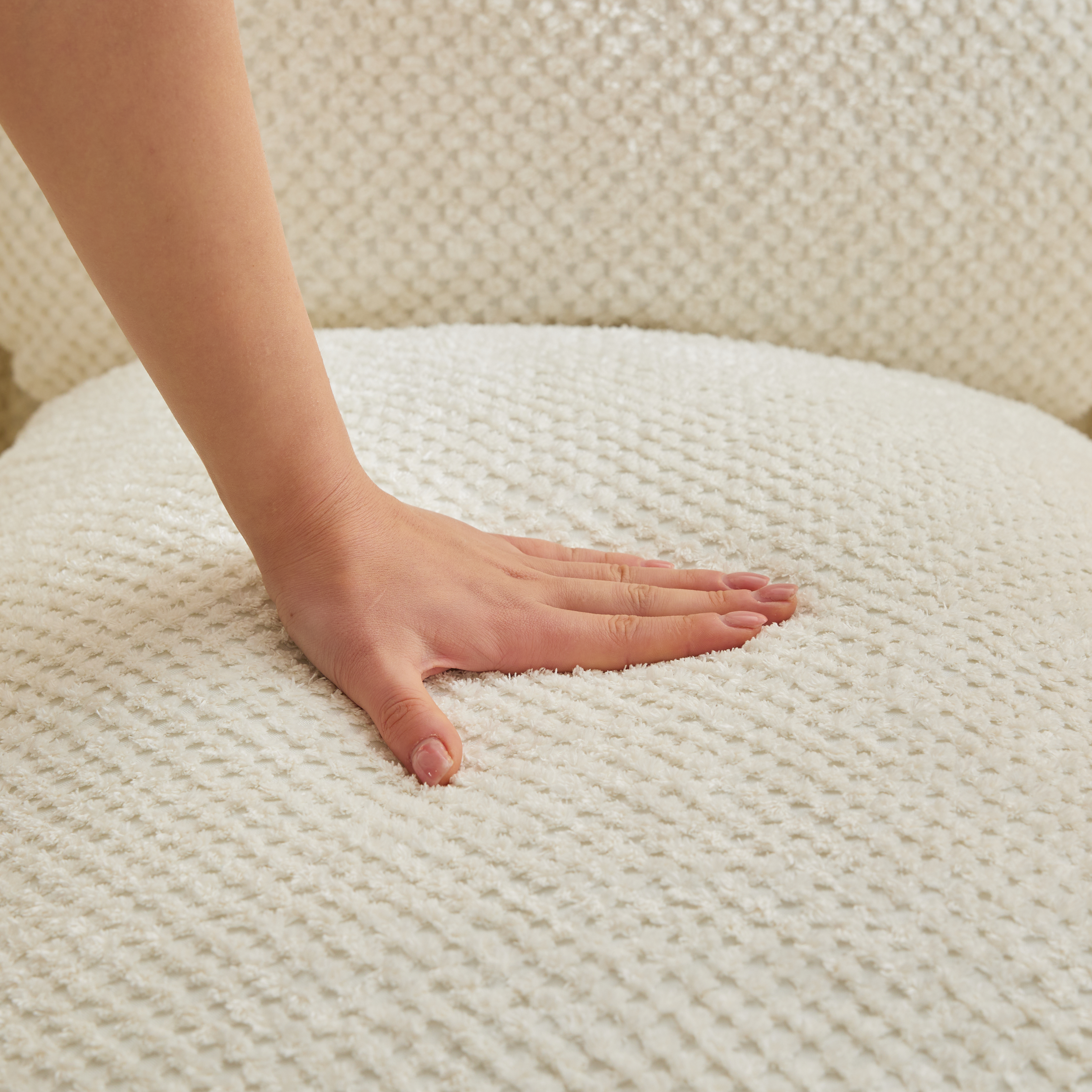 Cama para Perros Humano, Sofá Relajante, 5 Posiciones Ajustables, sentarse, dormir, plegar, ideal para sala de estar, dormitorio, Diseño Ahorrador de Espacio, Blanco — imagen 5