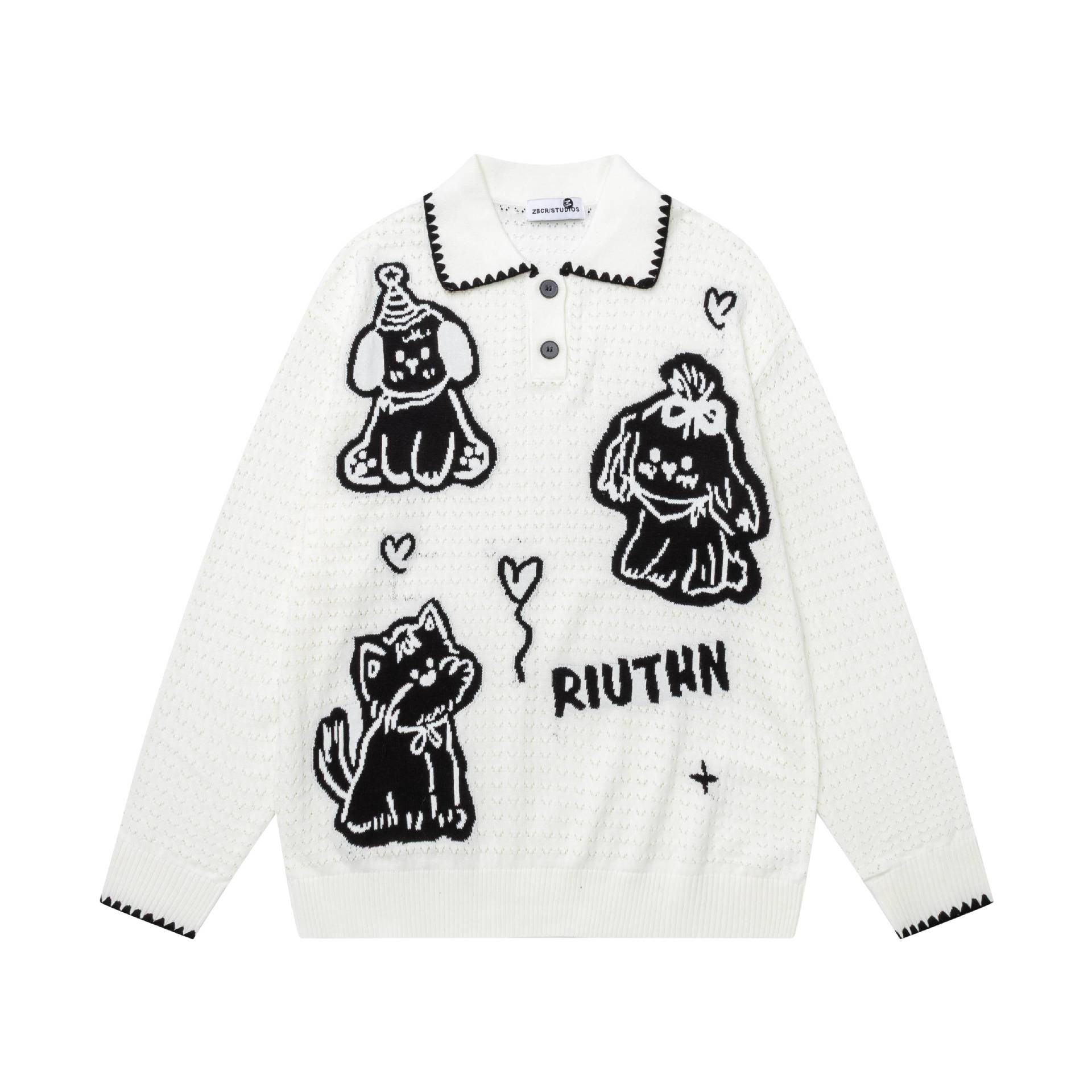Collar Cat Dog Love Sweater — image 1