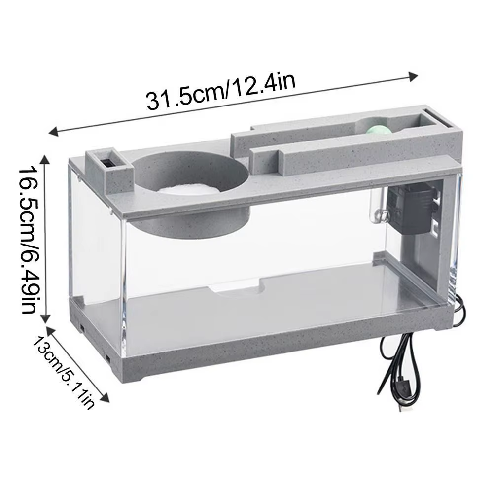 Tanque de Acuario Paisaje con Filtro Silencioso para Peixes Decorativos Pequeño Capacidad Grande para Hogar y Ornaments — imagen 6