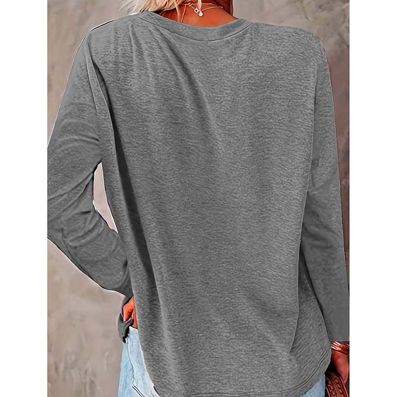 Camiseta de Mujer con Gráficos de Corazón y Huellas de Perro: Top Cozy para Primavera y Otoño — imagen 12