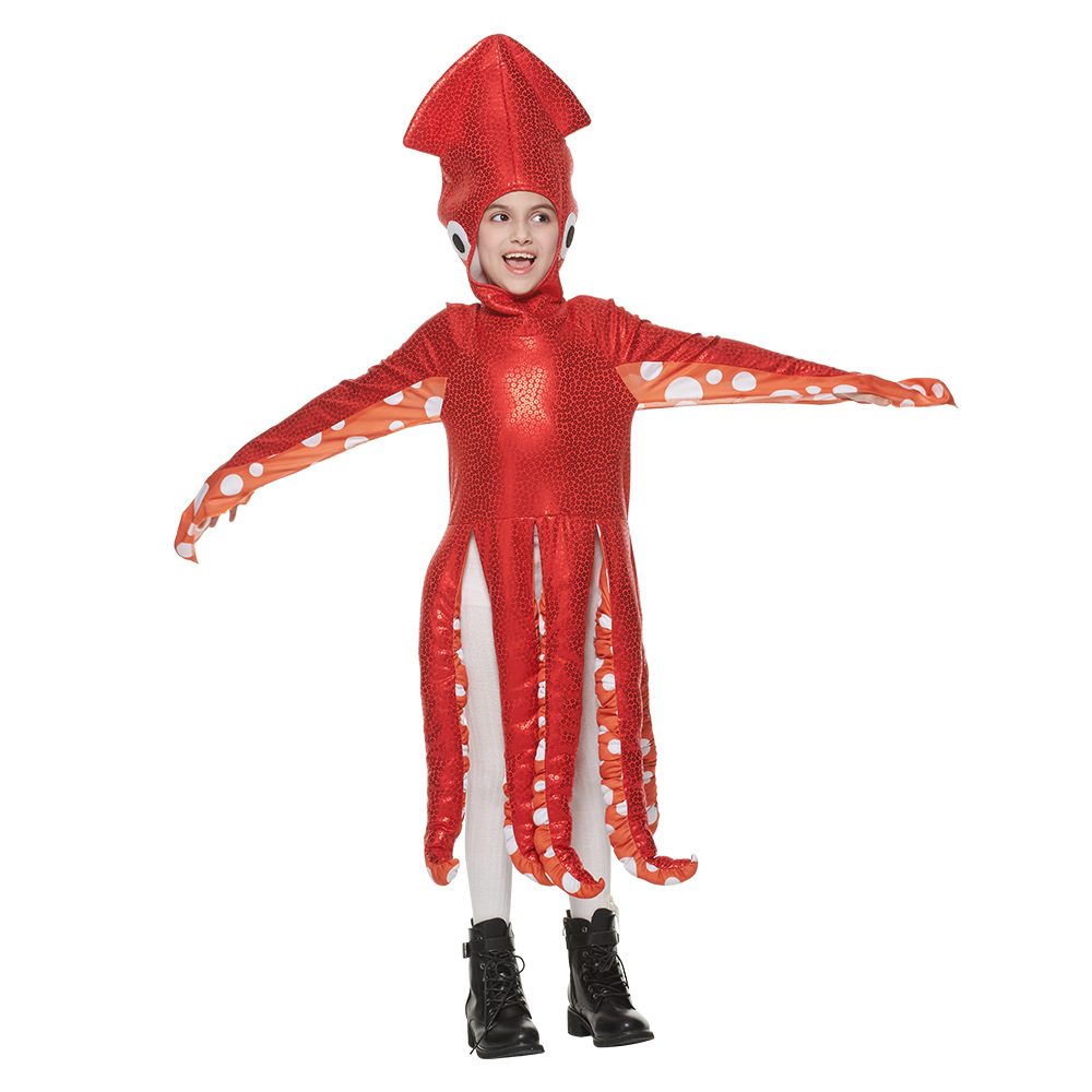 New Halloween children's costumes sea creatures cute squid one piece school party funny costumes — image 3