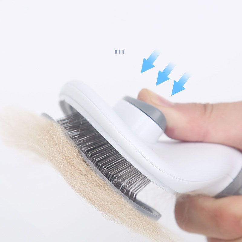 One-Click Hair Removal Pet Comb Cat Comb Automatic Hair Removal Dog Comb Pet Supplies — image 3
