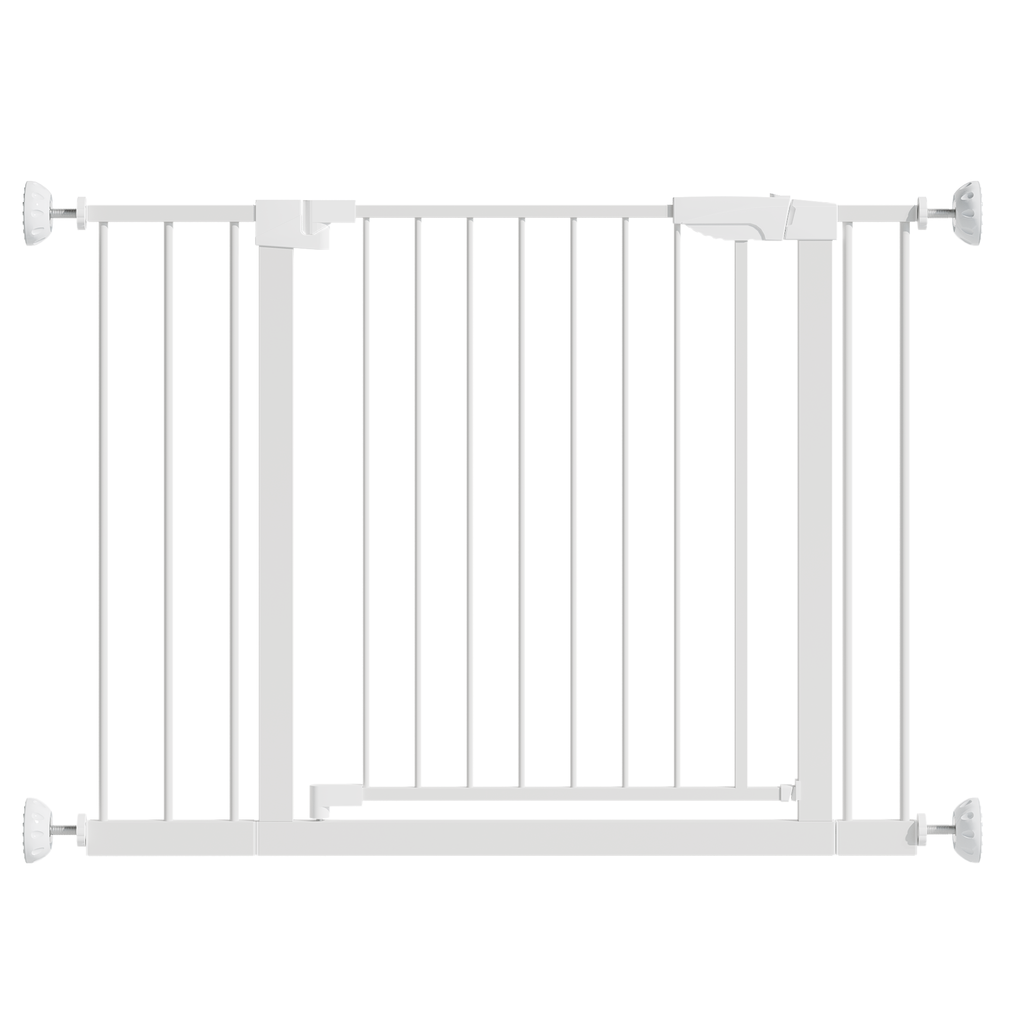 Reja para Bebés Ancha de 29.5-45.3" con Protector de Pared para Escaleras, Reja para Perros de Interior para Puertas, Sin Taladrar, Montaje a Presión, Rejas para Mascotas para Niños, Reja de Seguridad Fácil de Cruzar, Blanca — imagen 12
