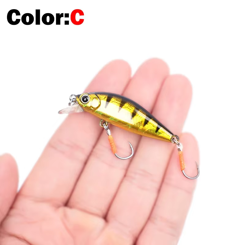 OUTKIT 2022 NEW Arrive Japanese Design Small Lures Fishing Lure 3.2g 45mm Sinking Minnow Mini Hard Bait For Perch Trout Bass — image 5