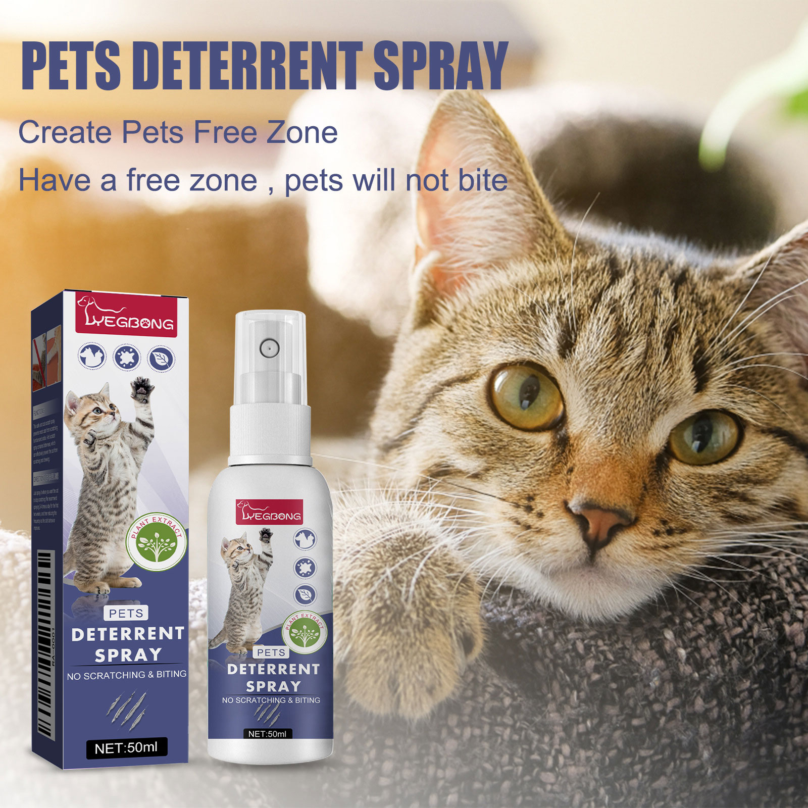 Pet Anti-Scratch Spray Exclusion Zone Set Up Spray Cat And Dog Scratching Door Sofa Anti-Scratch Solution — image 4