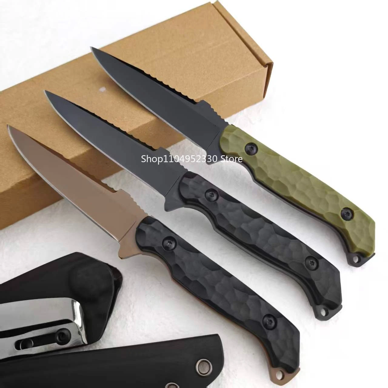 7Cr13Mov Blade Portable Wilderness Cutting Knife High Hardness Hiking Cutter Outdoor Camping Fishing Straight Knife EDC Knife — image 1