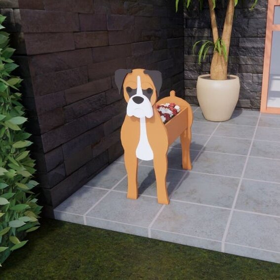 New Supply Garden Art Decoration Dog Flower Pot Planter Cat Stand Flower Pot — image 11