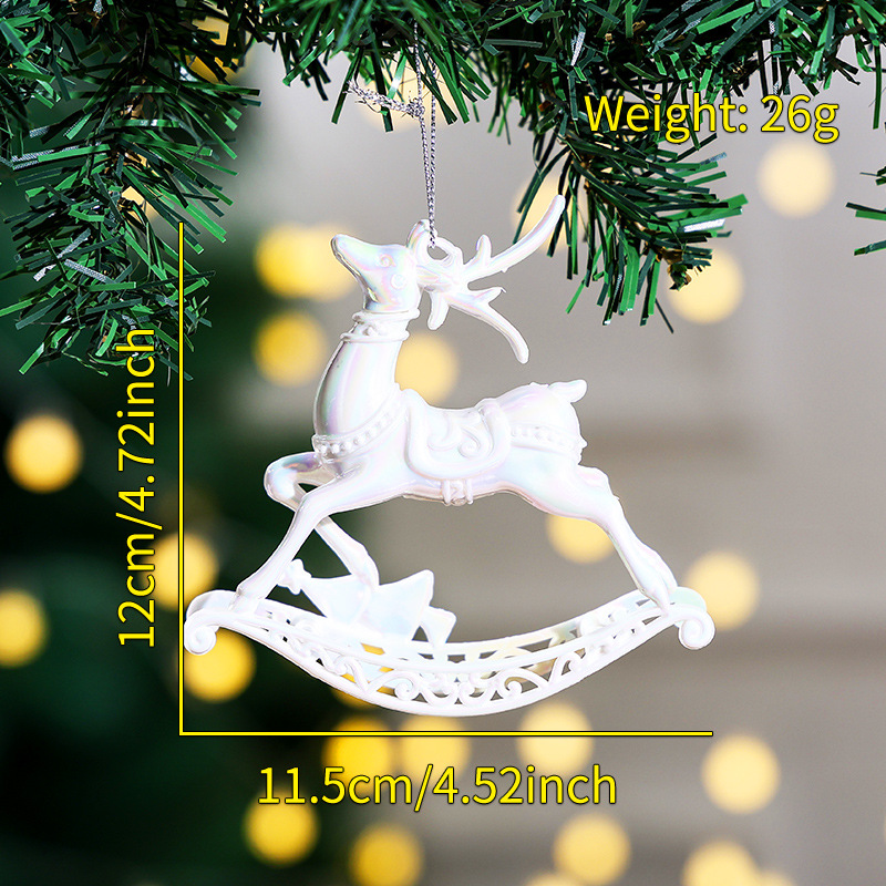 Creative Transparent Acrylic Christmas Tree Ornaments - Snowflake, Reindeer, Angel, Girl Decorations — image 7