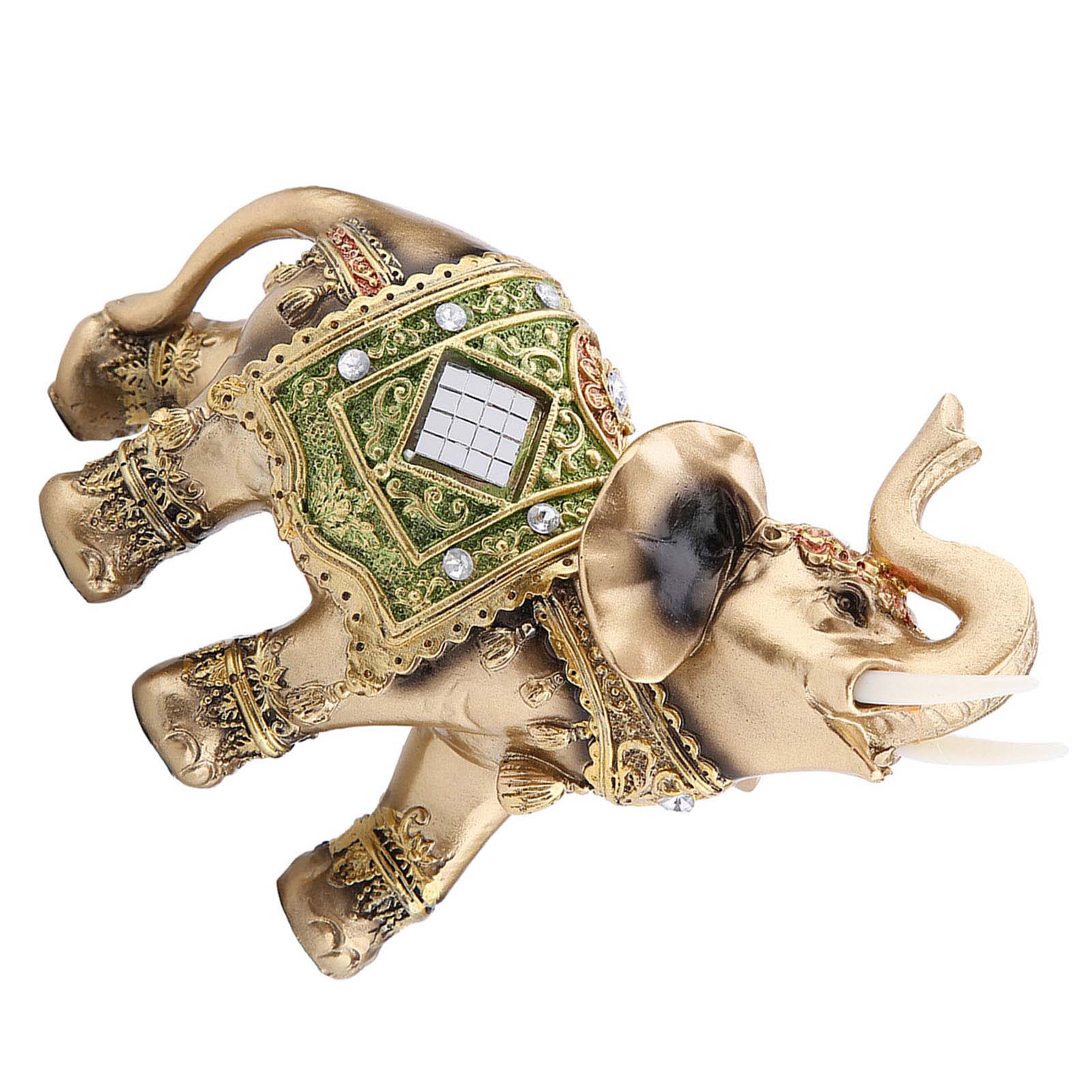 Estatua de Elefante Feng Shui Verde para Decoración con Suerte y Riqueza — imagen 1
