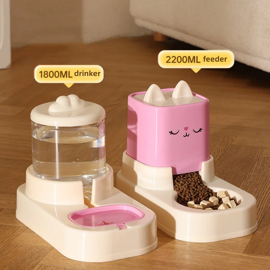 Kimpets Pet Cat Automatic Drinking Water Feeder Large Capacity Water Dispenser Dry Wet Separation Food Container Cat Dog Bowl — image 6