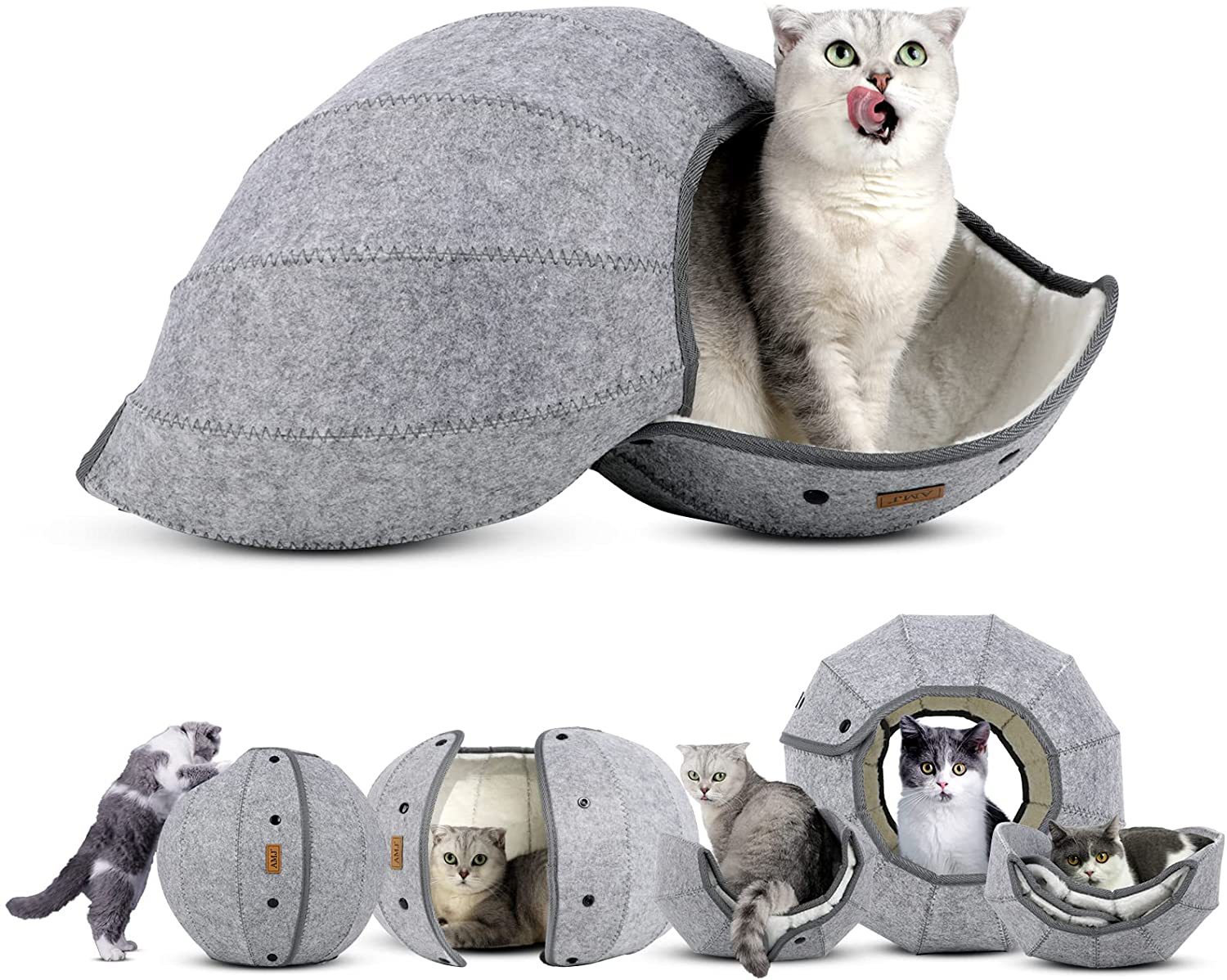 Foldable Breathable Pet Bed Cat Kennel Cave Tunnel Semi-Enclosed Creative Cat Mat Cat And Dog Supplies — image 1