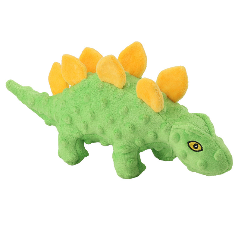 New Pet Plush Sound Toy Dinosaur Dog Relief Moaning Teeth Cleaning Cartoon Stegosaurus Toy — image 7