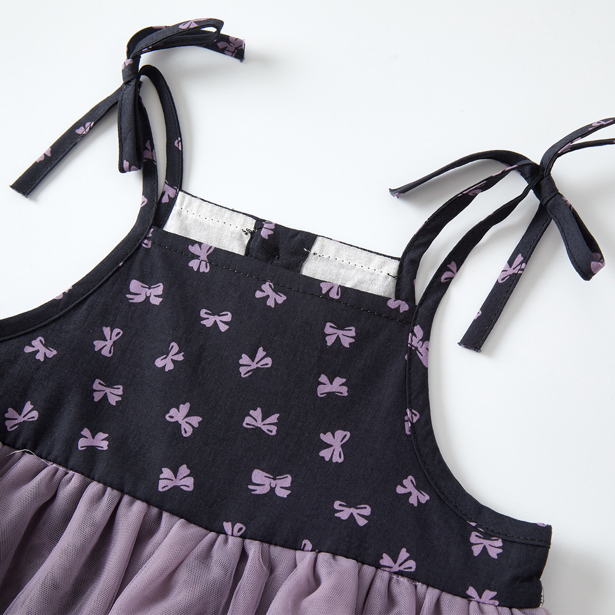 Baby Mesh Strap Romper Thin Print Butterfly Knot Onesie Bodysuit — image 6