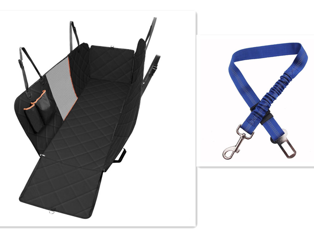 Dog Car Seat Cover View Mesh Pet Carrier Hammock Safety Protector Car Rear Back Seat Mat With Zipper And Pocket For Travel — image 7