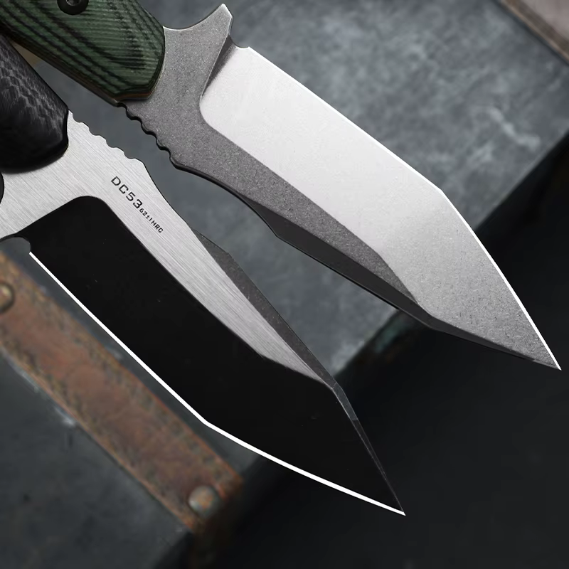 DC53 Steel Fixed-Blade Knife, Outdoor Camping and Hunting Knife, G10 Non-Slip Handle, Ideal for Hiking, Camping, and Fishing, and Also Suitable as an Everyday Carry (EDC) Tool — image 4