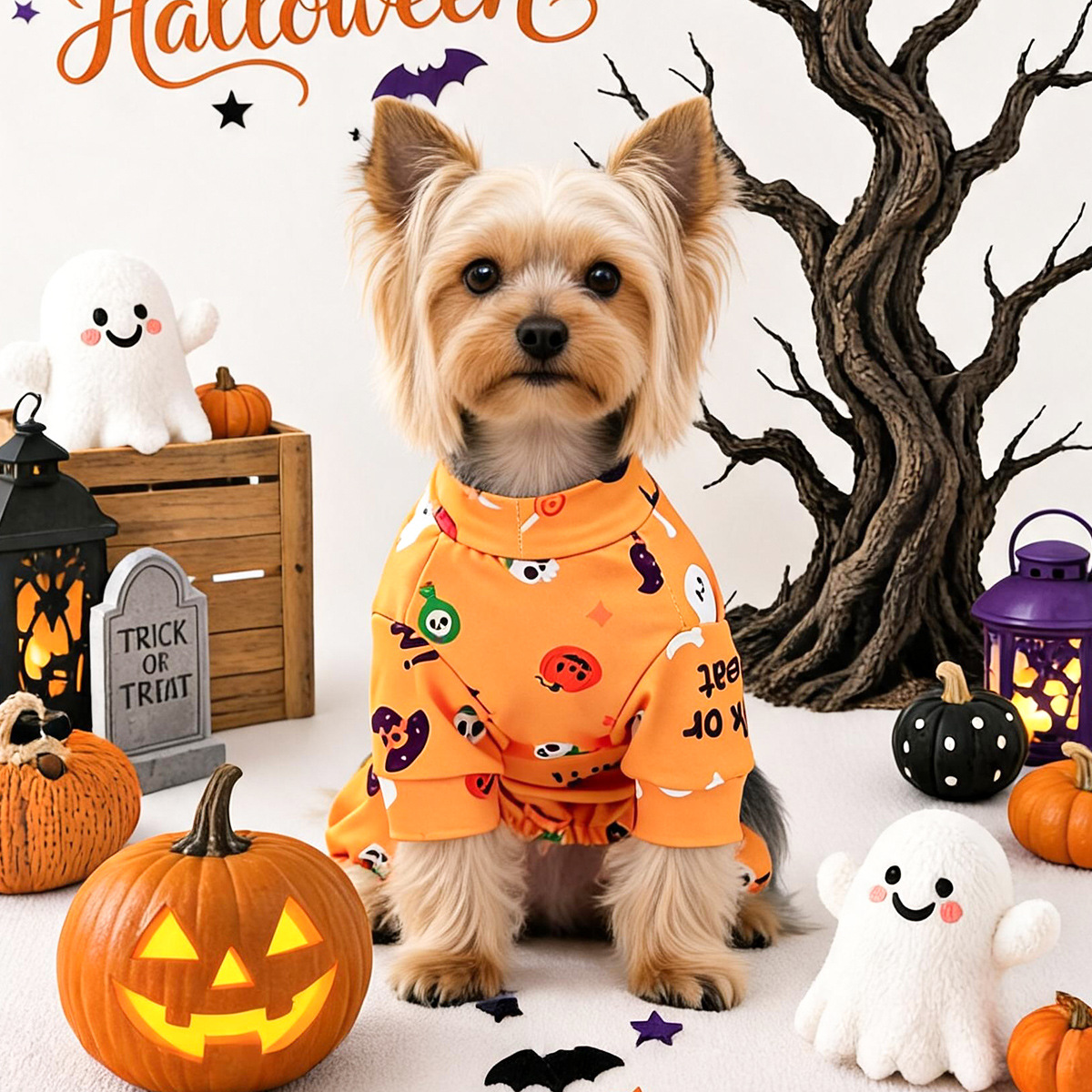 Ropa de Halloween para Mascotas - Traje de Pijama para Perros y Gatos — imagen 5