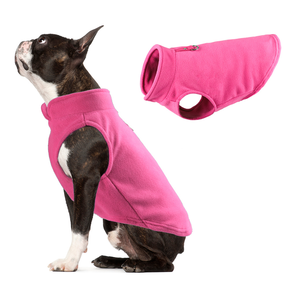 Dog clothing thickened solid color fleece pet dog supplies — image 9