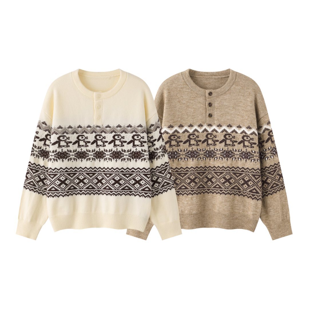 Fei'er Island Penguin Jacquard Sweater — image 6