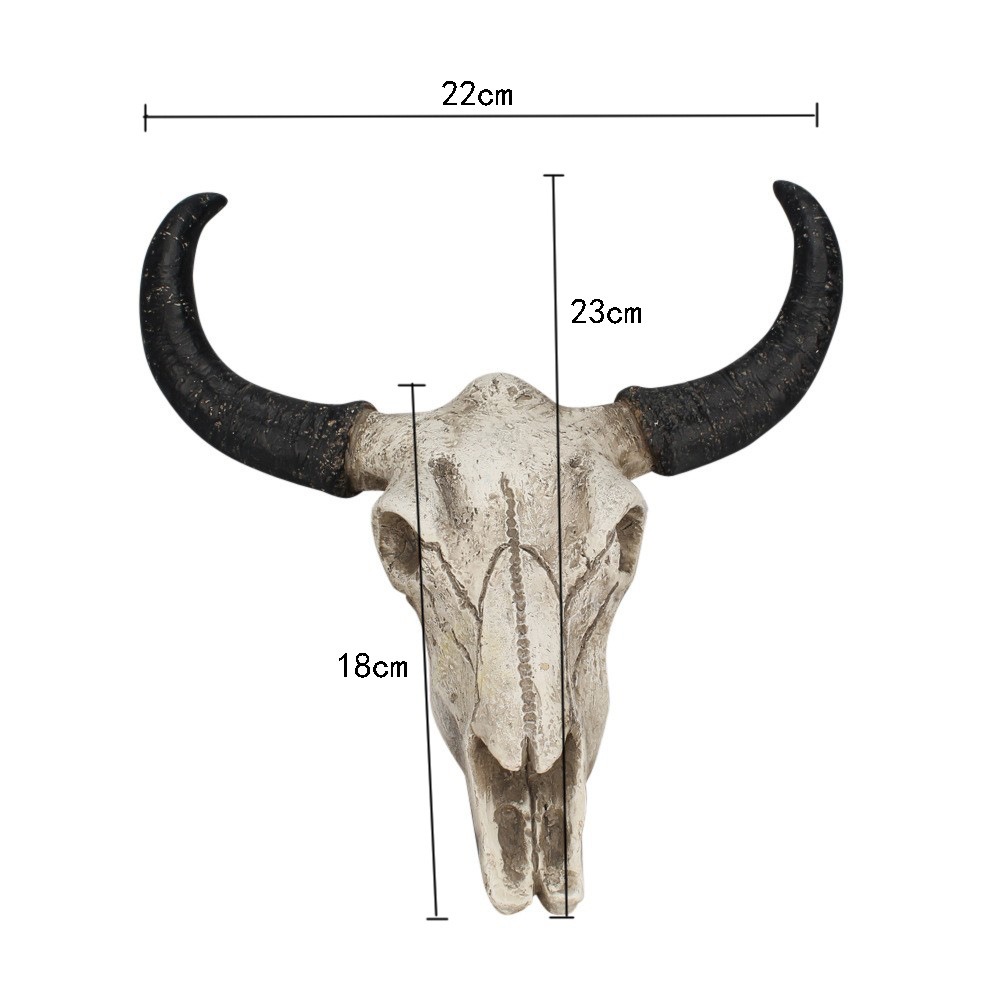 Creative resin for wall hanging ornaments of cow horns and skeletons — image 4