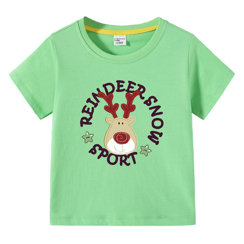 Christmas Deer Children's Summer Clothes Short Sleeves — image 12
