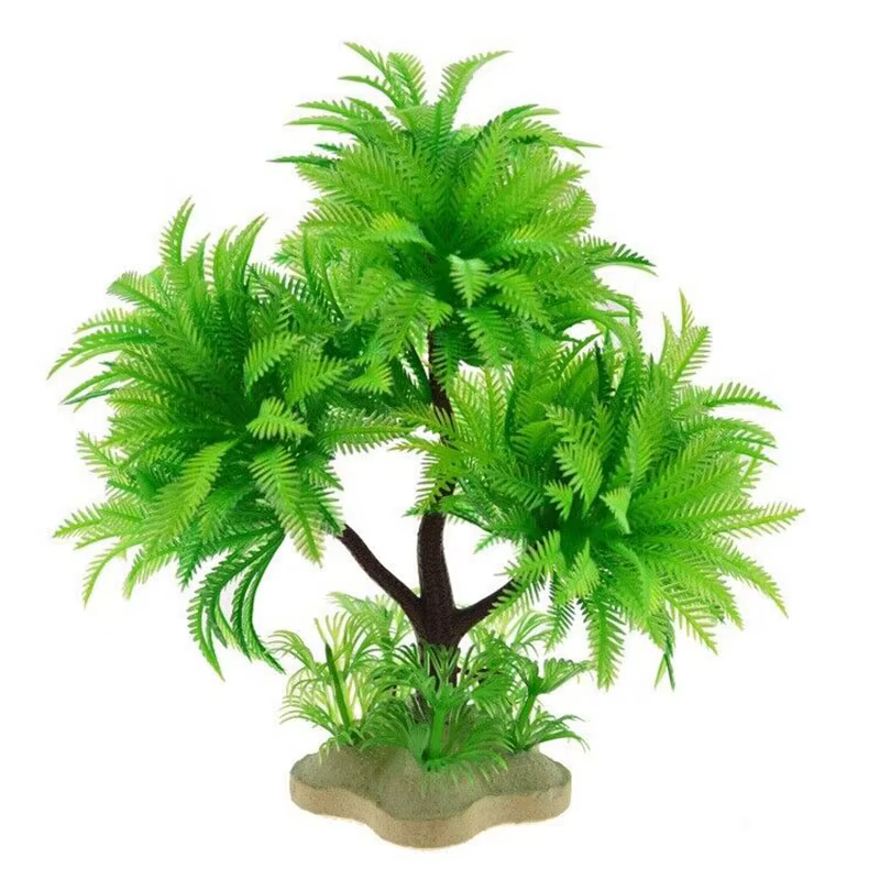 Planta de simulación decorativa para acuario, pasto acuático ornamental, hojas y árboles artificiales para vista subacuática, decoración de pecera — imagen 4