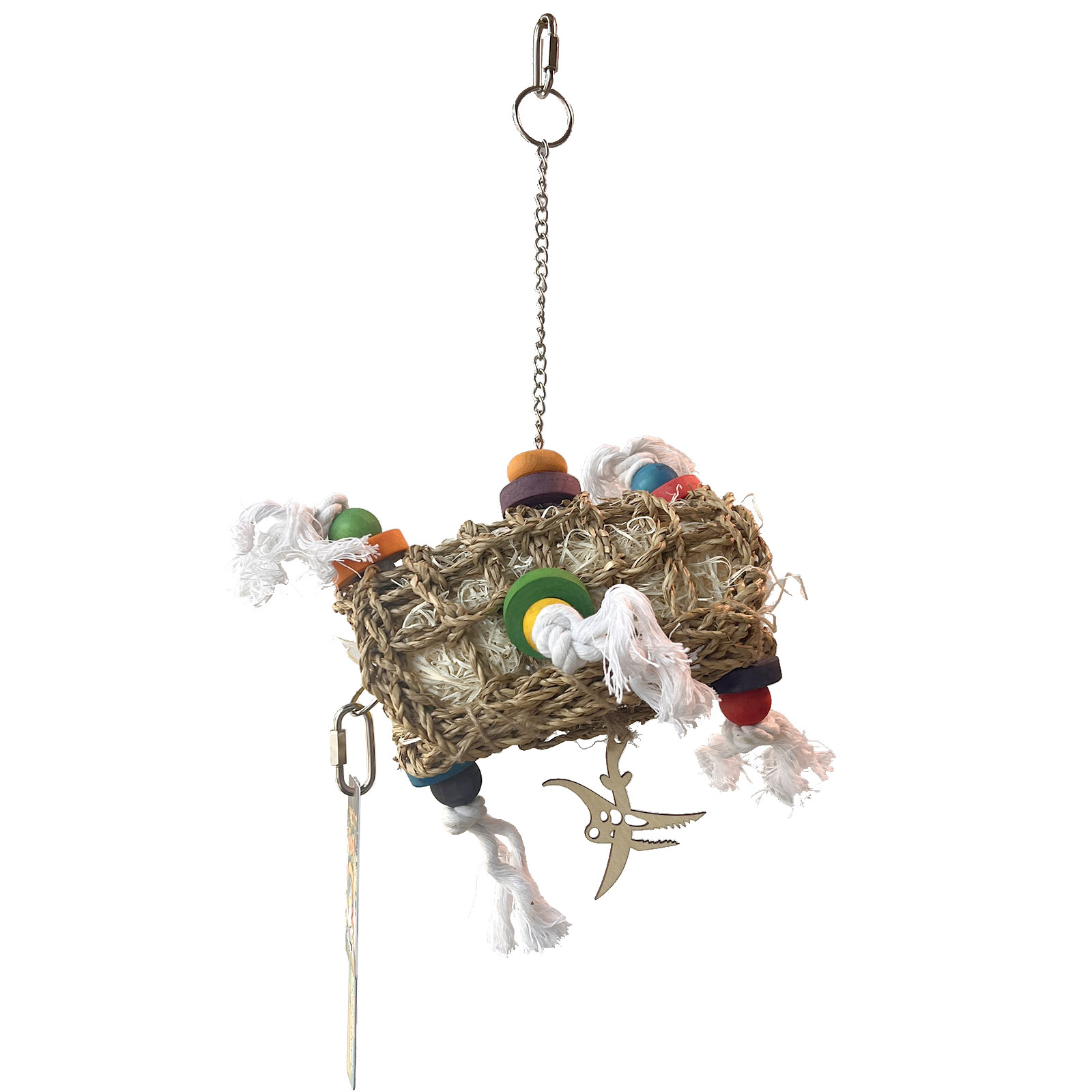 Parakeet Toys, Adventure Series - Pirate’s Parrot Mailbag Handmade Bird Toy Parrot Toy Set — image 1