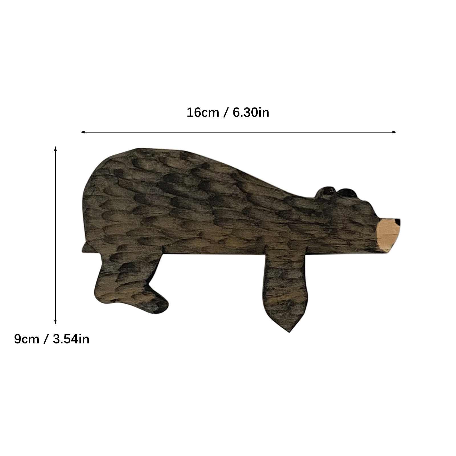 Interesting animal brown bear room door top wooden decoration home creative door frame decoration ornaments — image 4